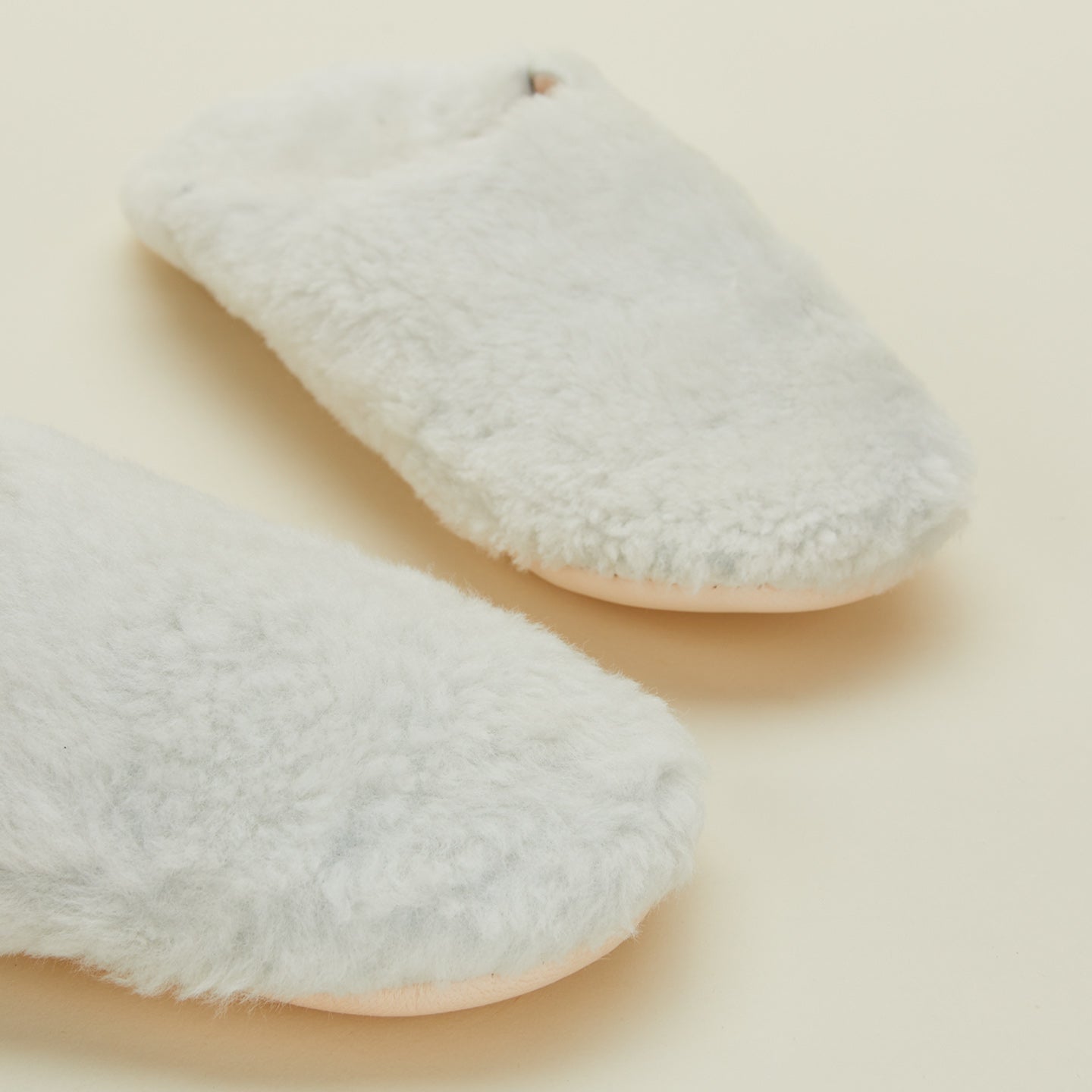 Close up view of Sheepskin Babouche Slippers
