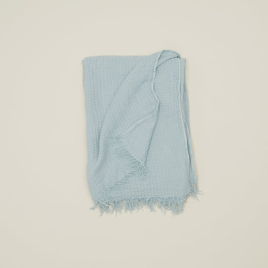 Simple Linen Throw - Sky