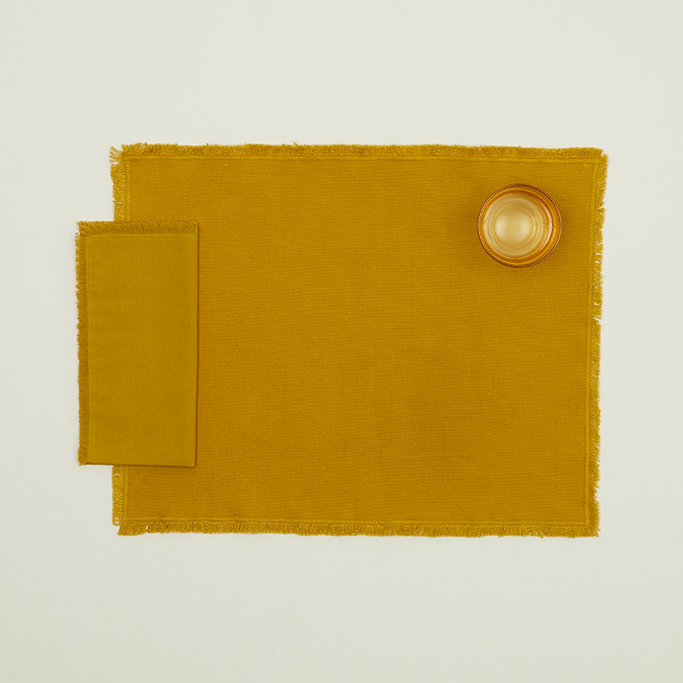 Essential Dinner Napkin and Placemat in Mustard