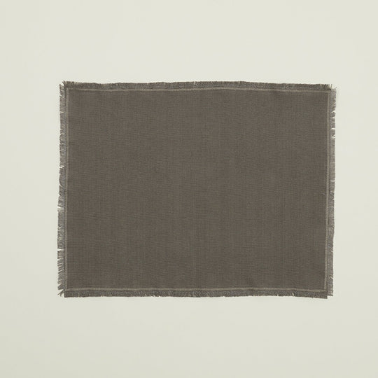 Essential Cotton Placemat, Set of 4 - Dark Grey