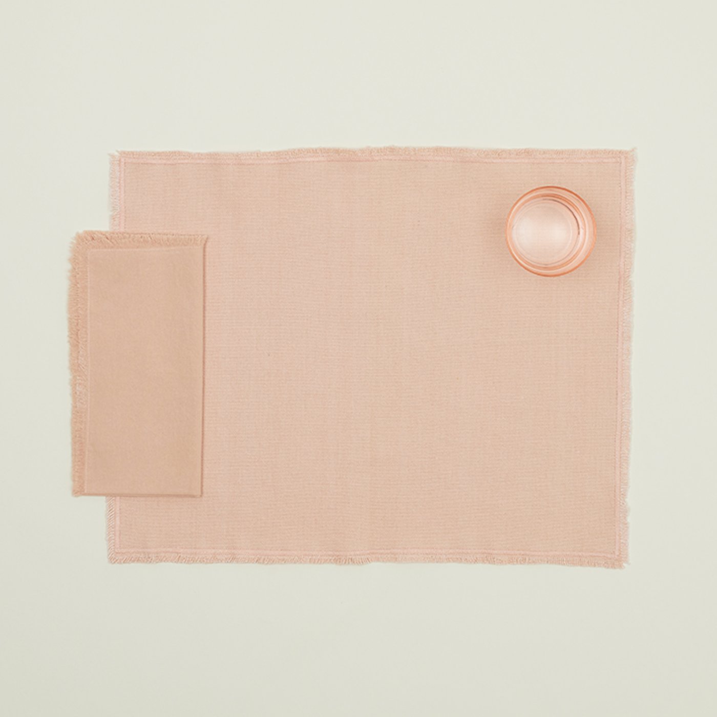 Essential Dinner Napkin and Placemat in Blush