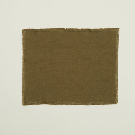 Essential Cotton Placemat, Set of 4 - Olive
