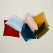 Reversible Velvet + Linen Pillow - Blush