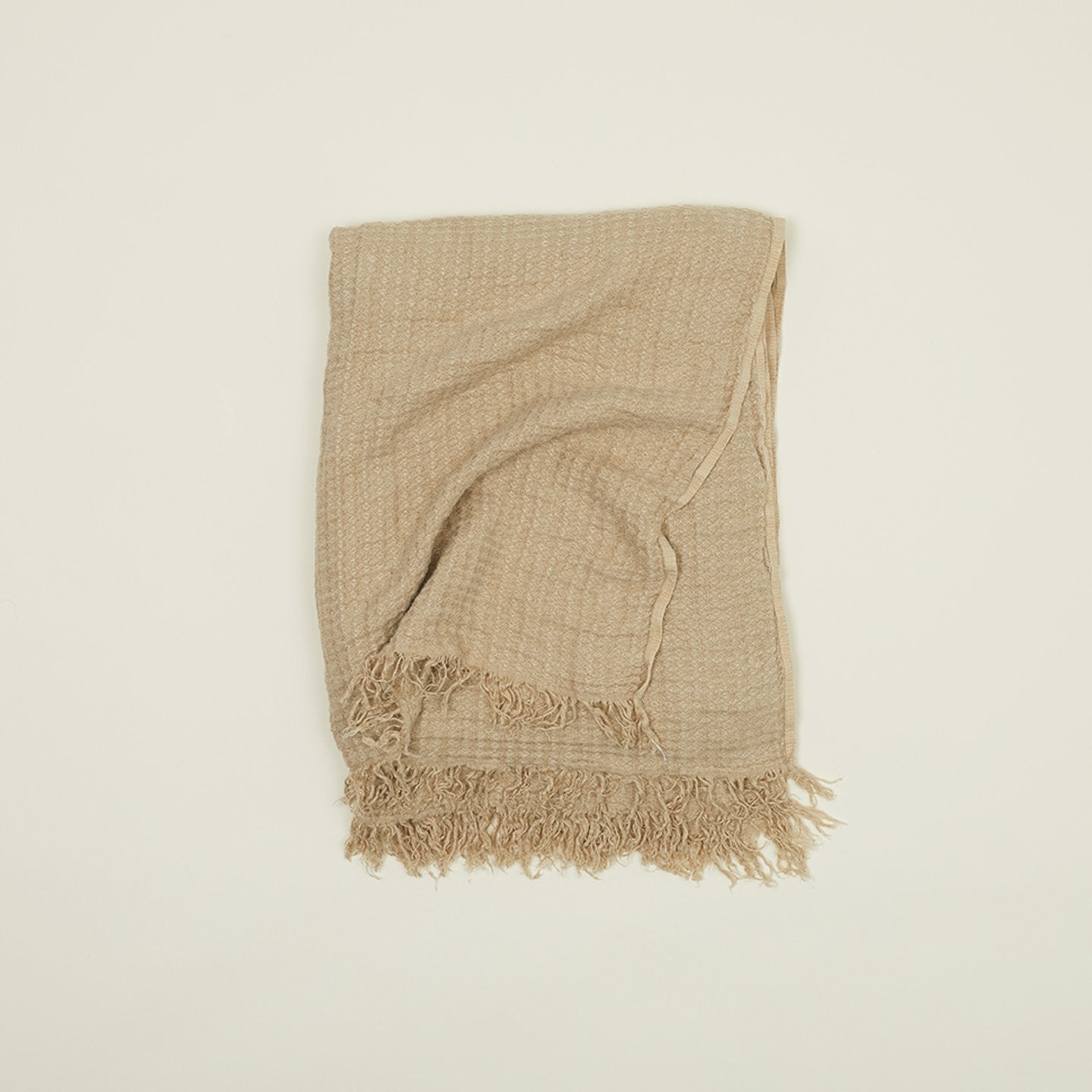 Simple Linen Throw - Flax