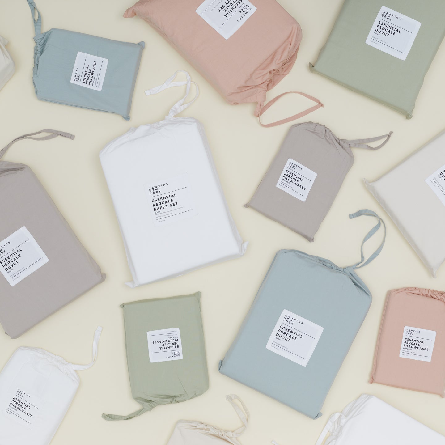 Essential Percale Duvet Cover - Sky