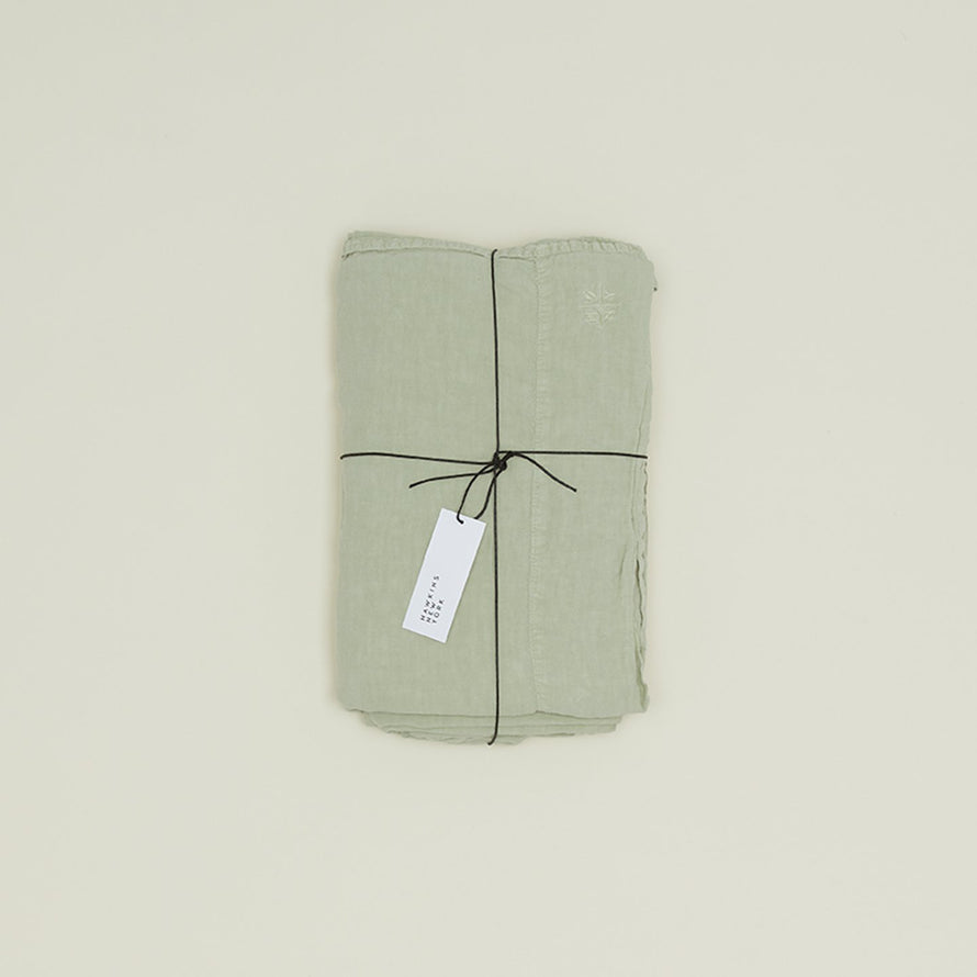 Simple Linen Flat Sheet - Sage
