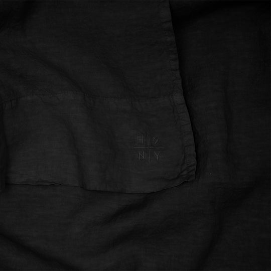 Simple Linen Flat Sheet - Black