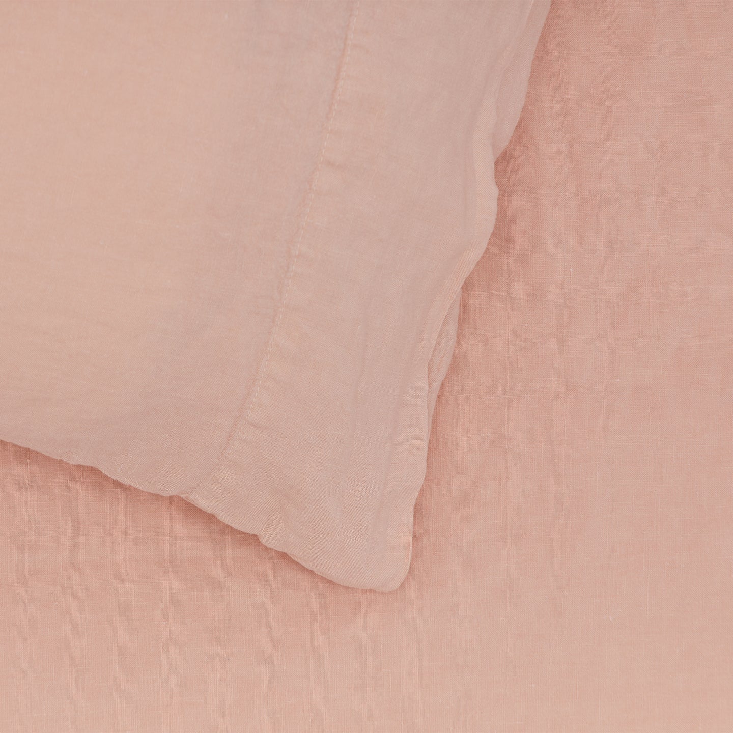Simple Linen Pillowcases, Set of 2 - Blush
