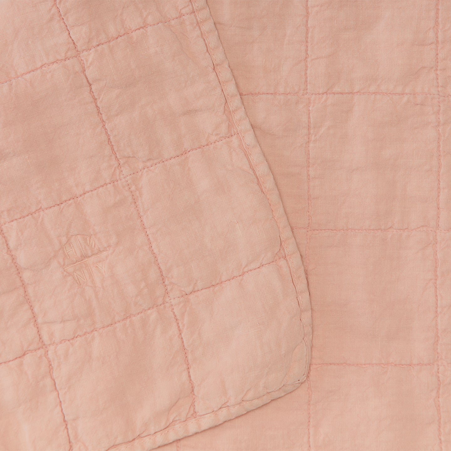Simple Linen Quilt - Blush