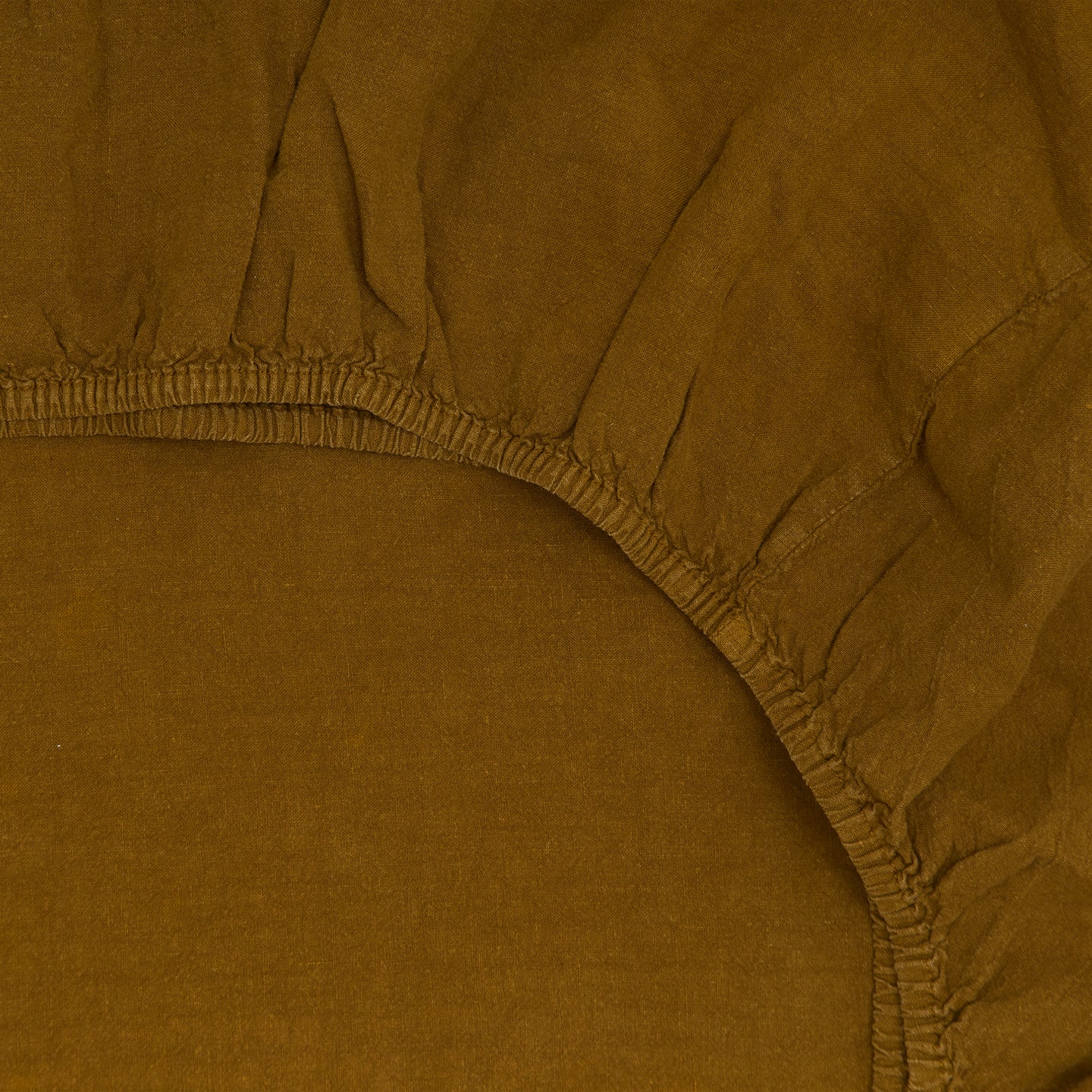 Simple Linen Fitted Sheet - Bronze