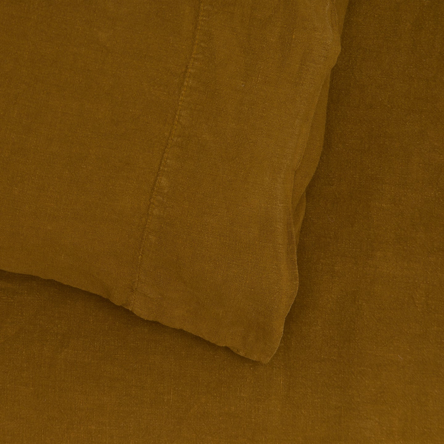 Simple Linen Pillowcases, Set of 2 - Bronze