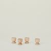 Turned Wood Egg Cup, Set of 4