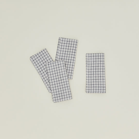 Checked Linen Napkin, Set of 4