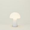 Glass Tall Mushroom Lamp - White