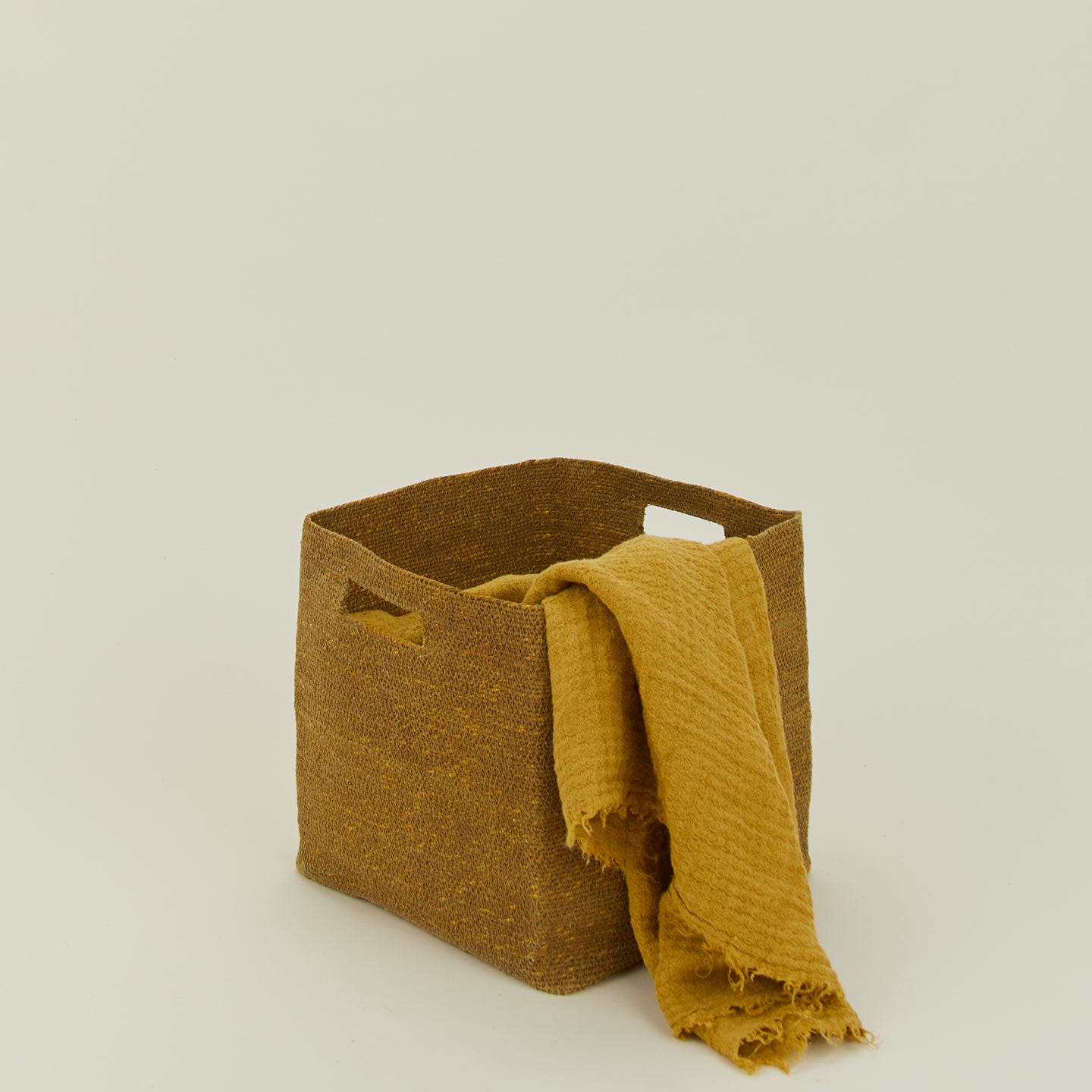 Essential Square Basket - Mustard