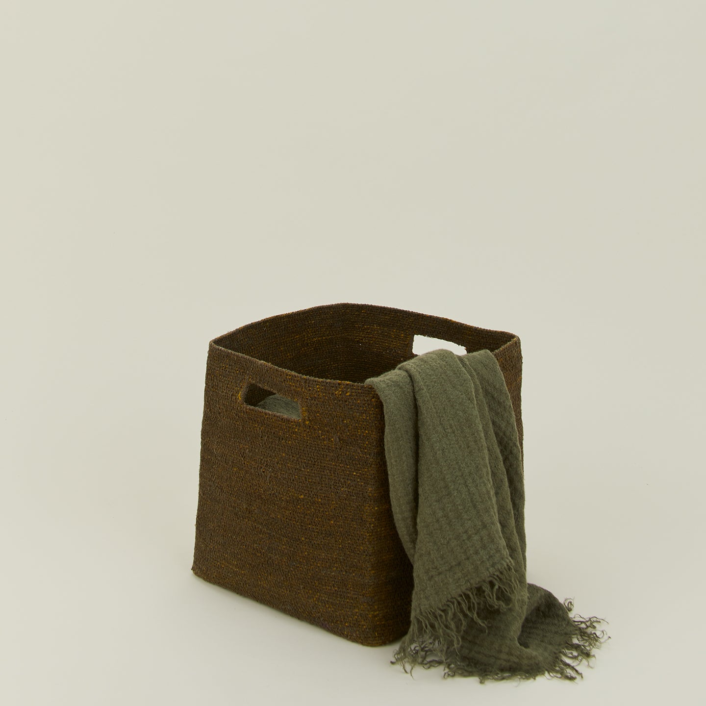 Essential Square Basket - Olive