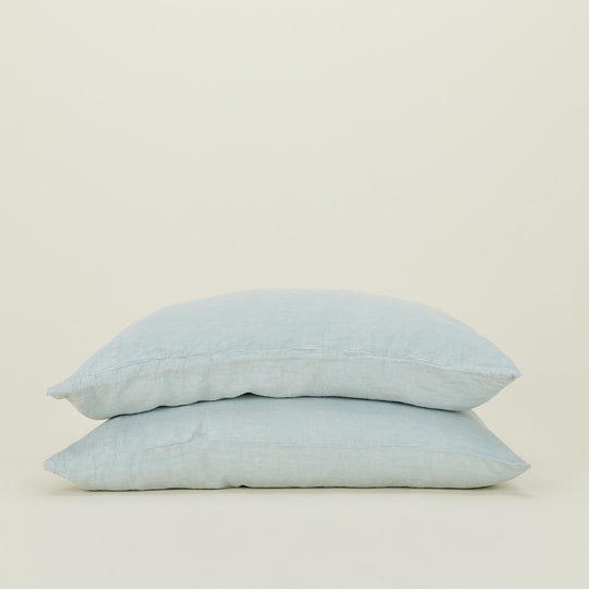 Simple Linen Pillowcases, Set of 2 - Sky