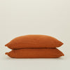 Simple Linen Pillowcases, Set of 2 - Terracotta