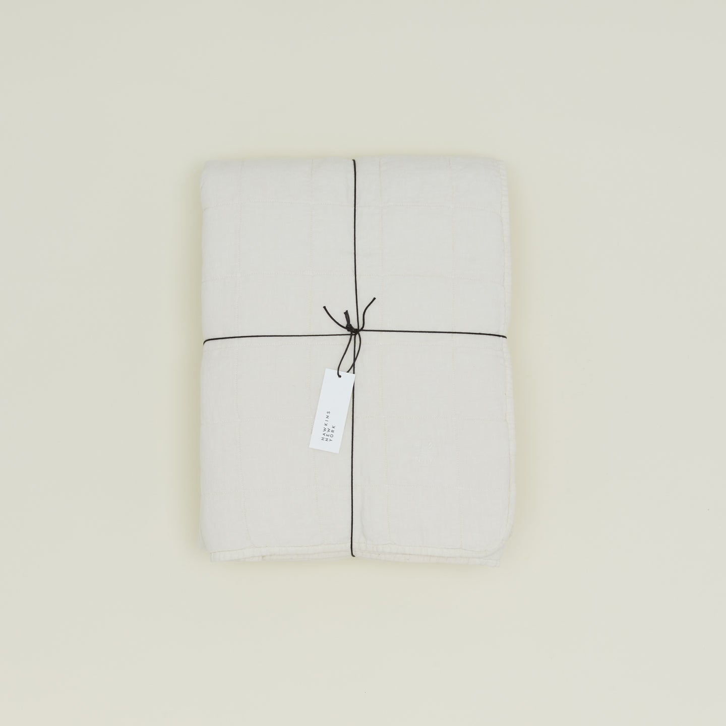 Simple Linen Quilt - Ivory