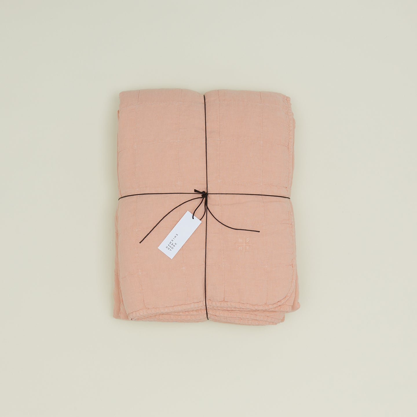 Simple Linen Quilt - Blush