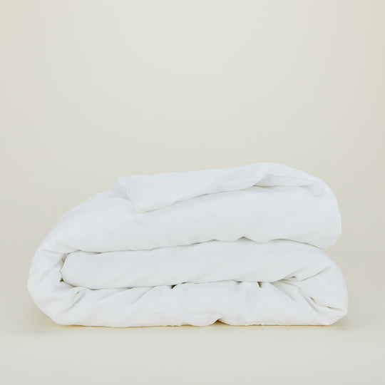 Simple Linen Duvet - White