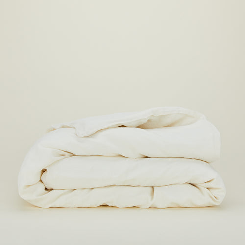 Simple Linen Duvet - Ivory
