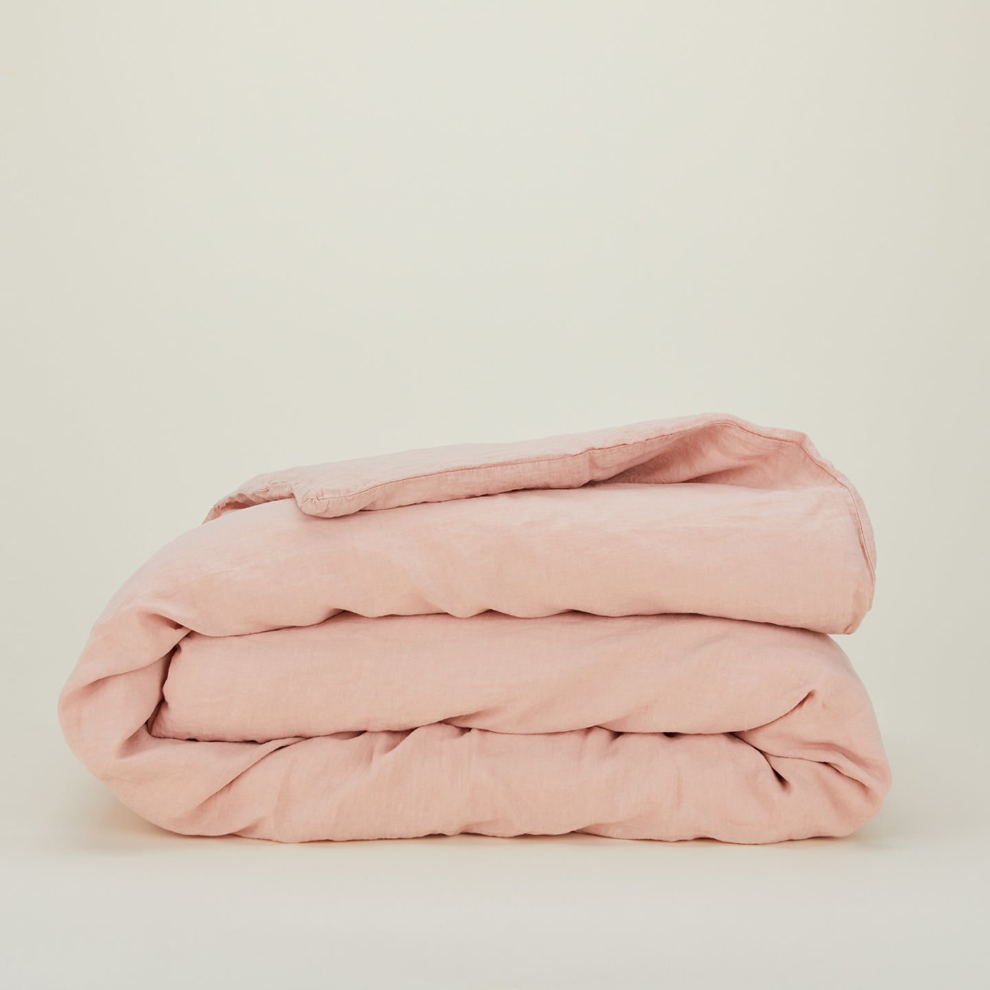 Simple Linen Duvet - Blush