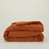 Simple Linen Duvet - Terracotta