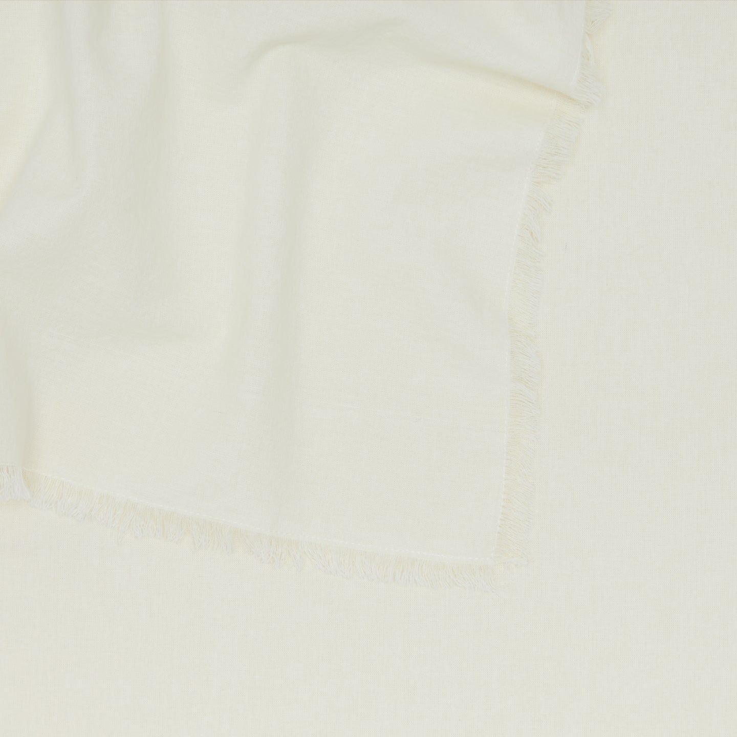 Close up of Essential Striped Tablecloth in Ivory.