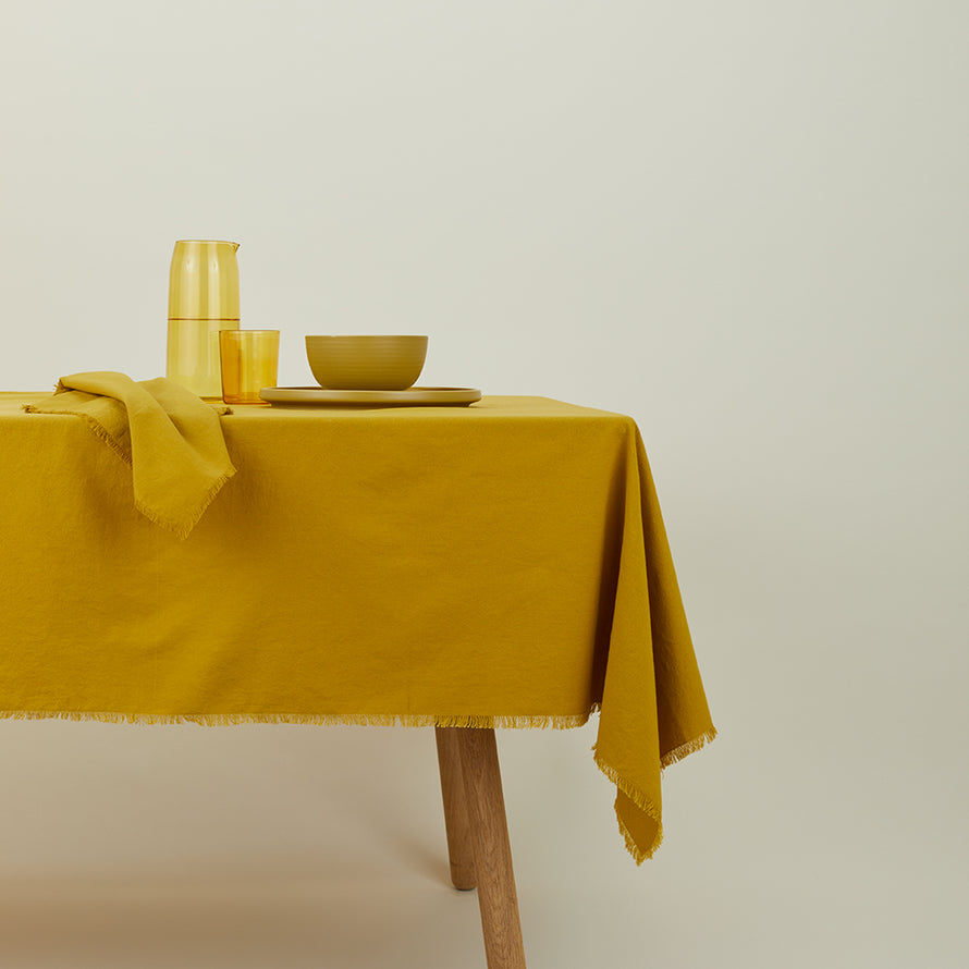 Essential Cotton Tablecloth - Mustard