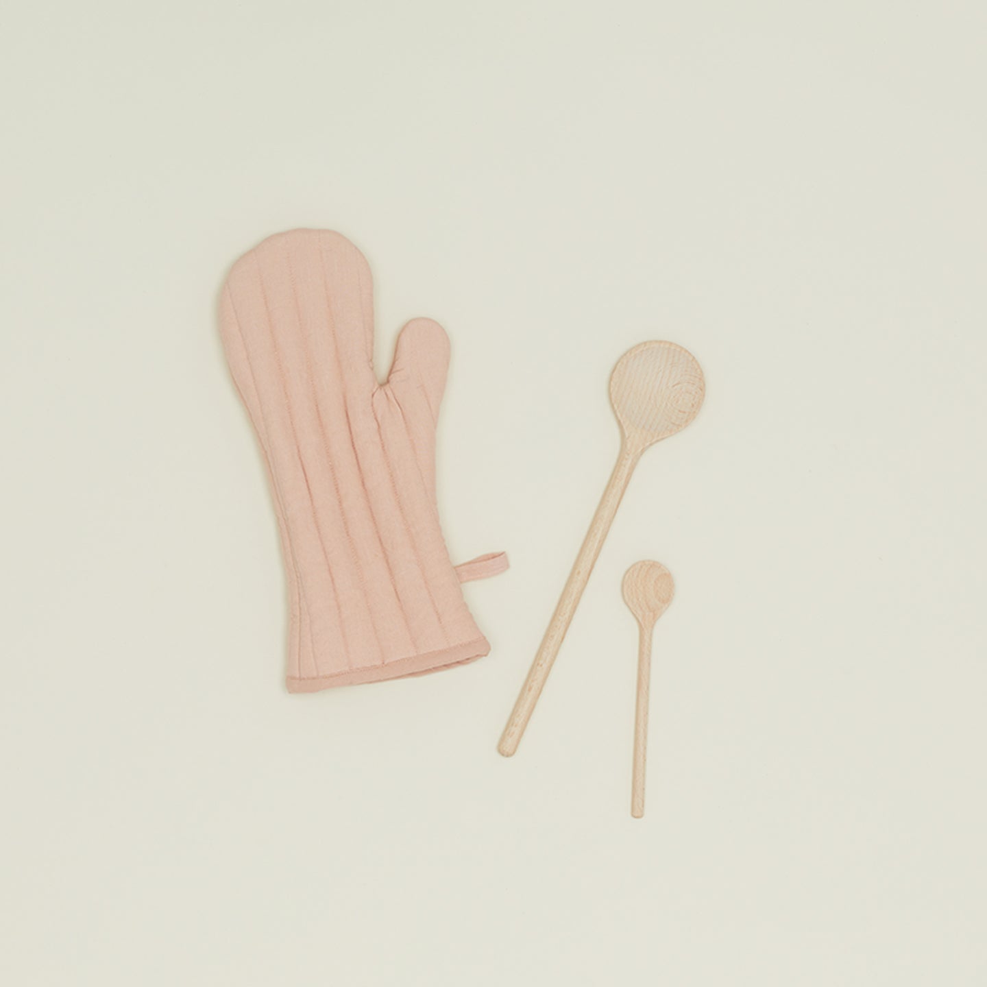 Simple Linen Oven Mitt - Blush