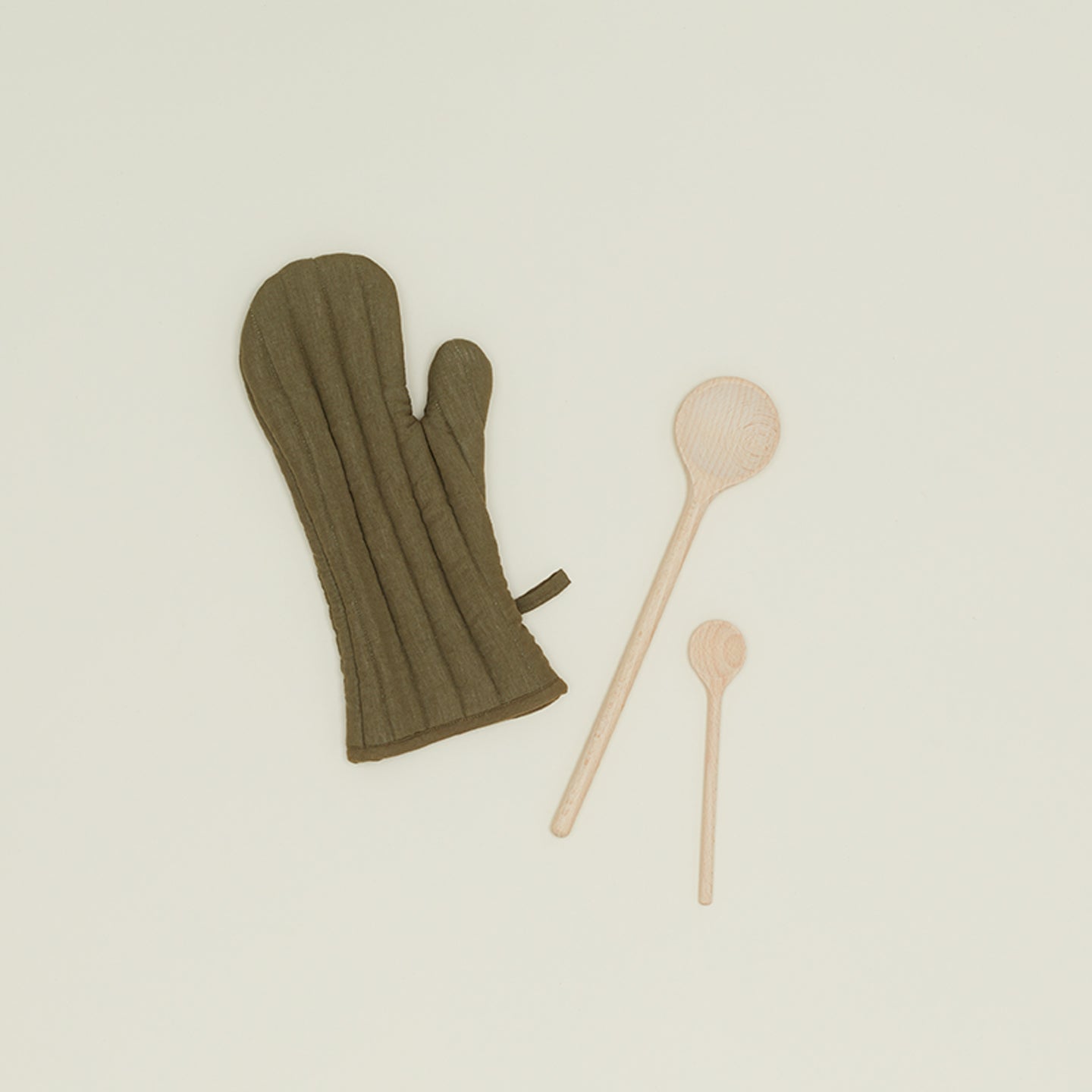 Simple Linen Oven Mitt - Olive