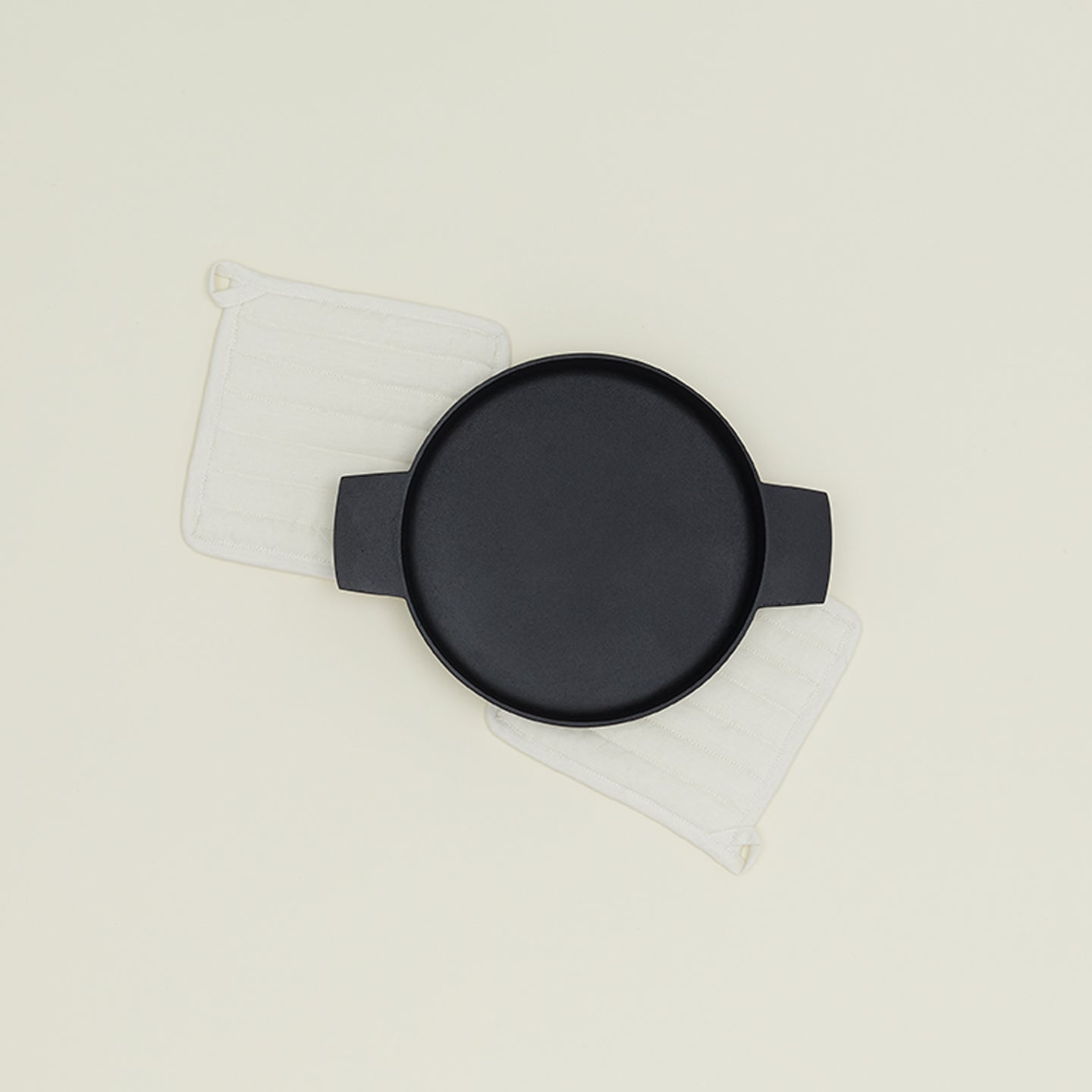 Simple Linen Pot Holder, Set of 2 - Ivory