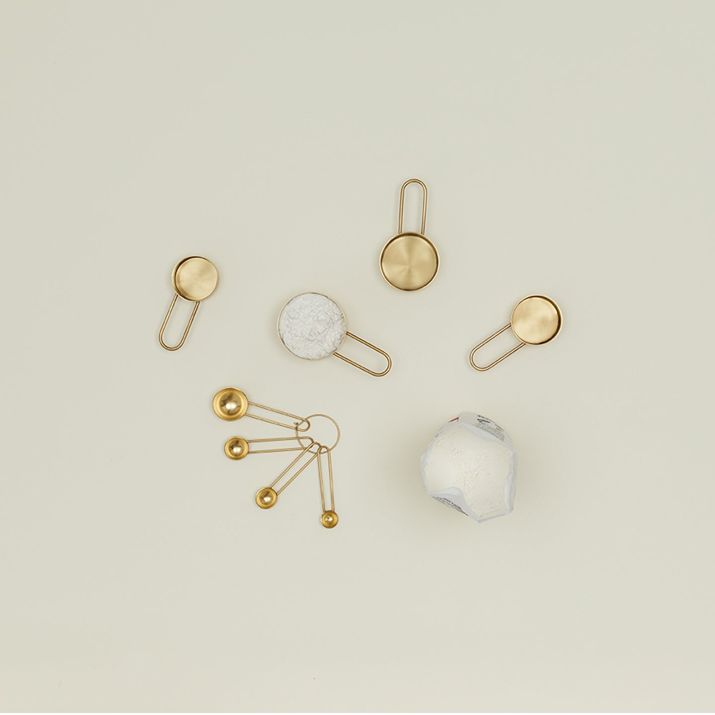 Simple Brass Measuring Spoons + Cups