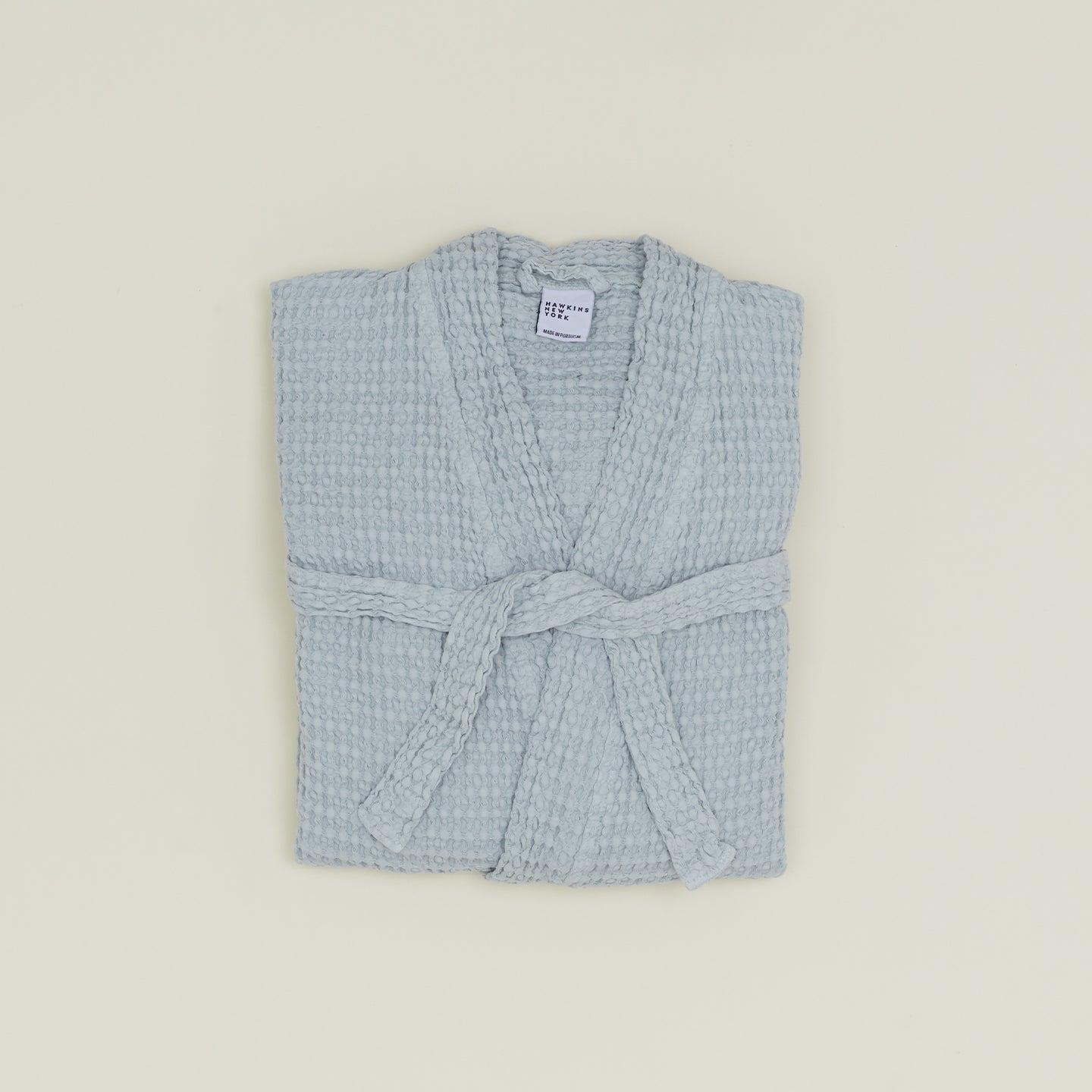 Simple Waffle Bathrobe - Sky