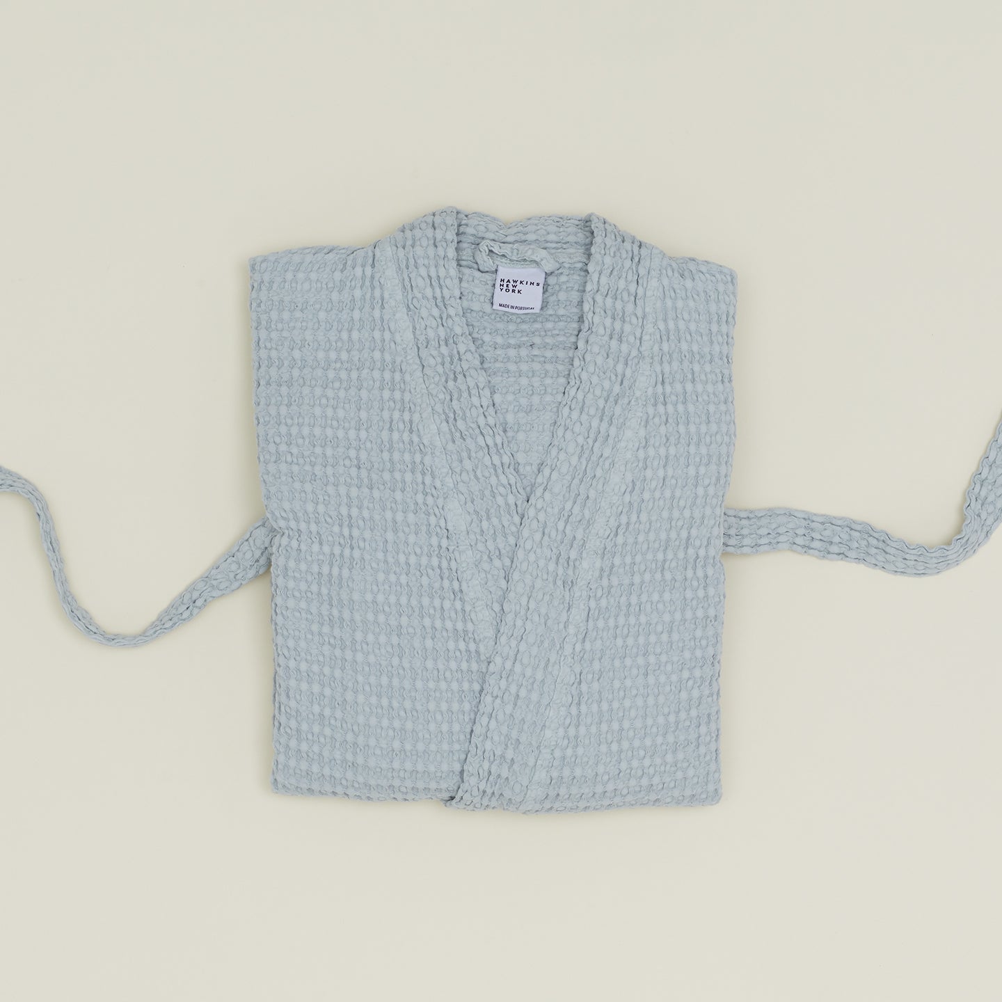 Simple Waffle Bathrobe - Sky