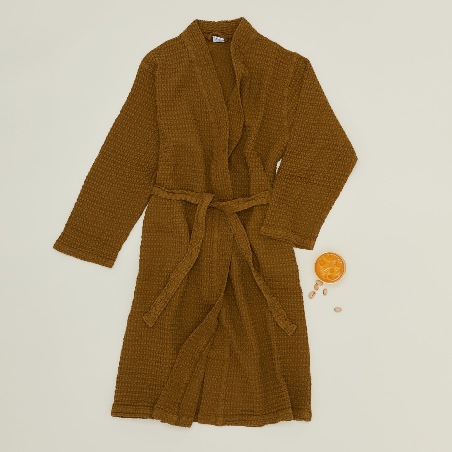 Simple Waffle Bathrobe - Bronze