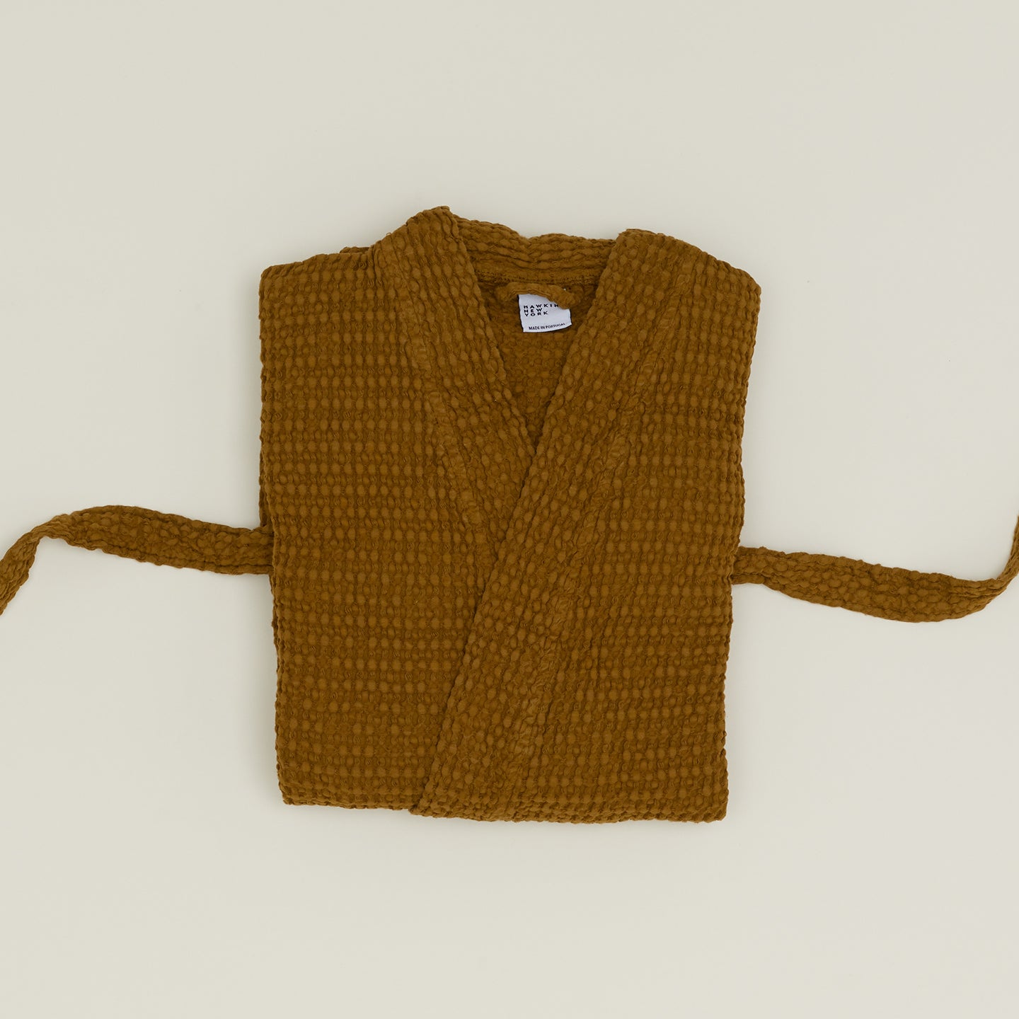 Simple Waffle Bathrobe - Bronze