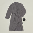 Simple Waffle Bathrobe - Dark Grey
