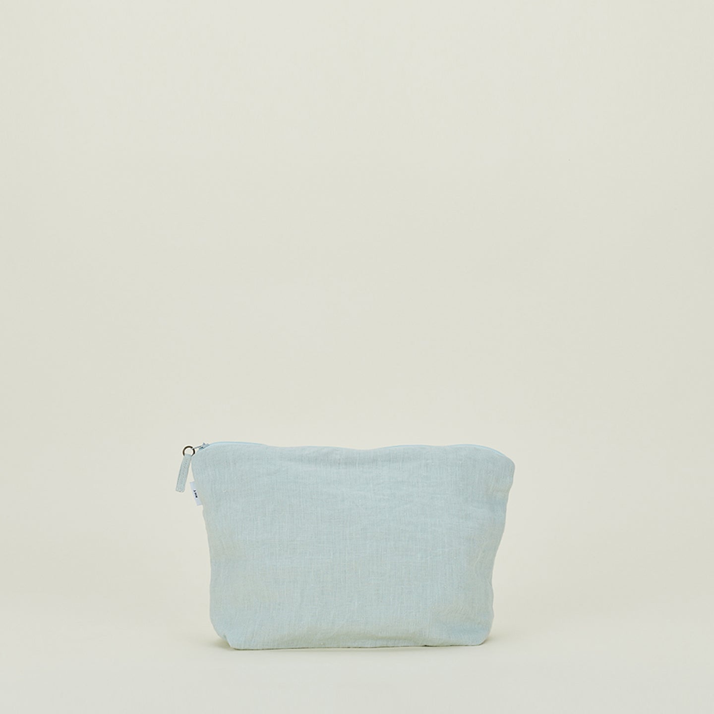 Simple Linen Zipper Pouch - Sky