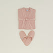Simple Waffle Bath Robe - Blush
