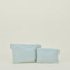 Simple Linen Zipper Pouch - Sky