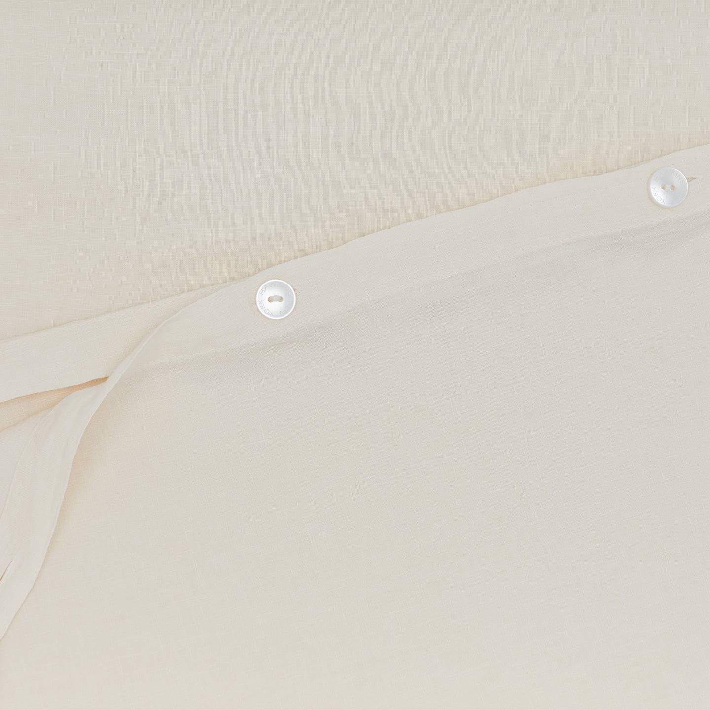 Simple Linen Duvet - Ivory