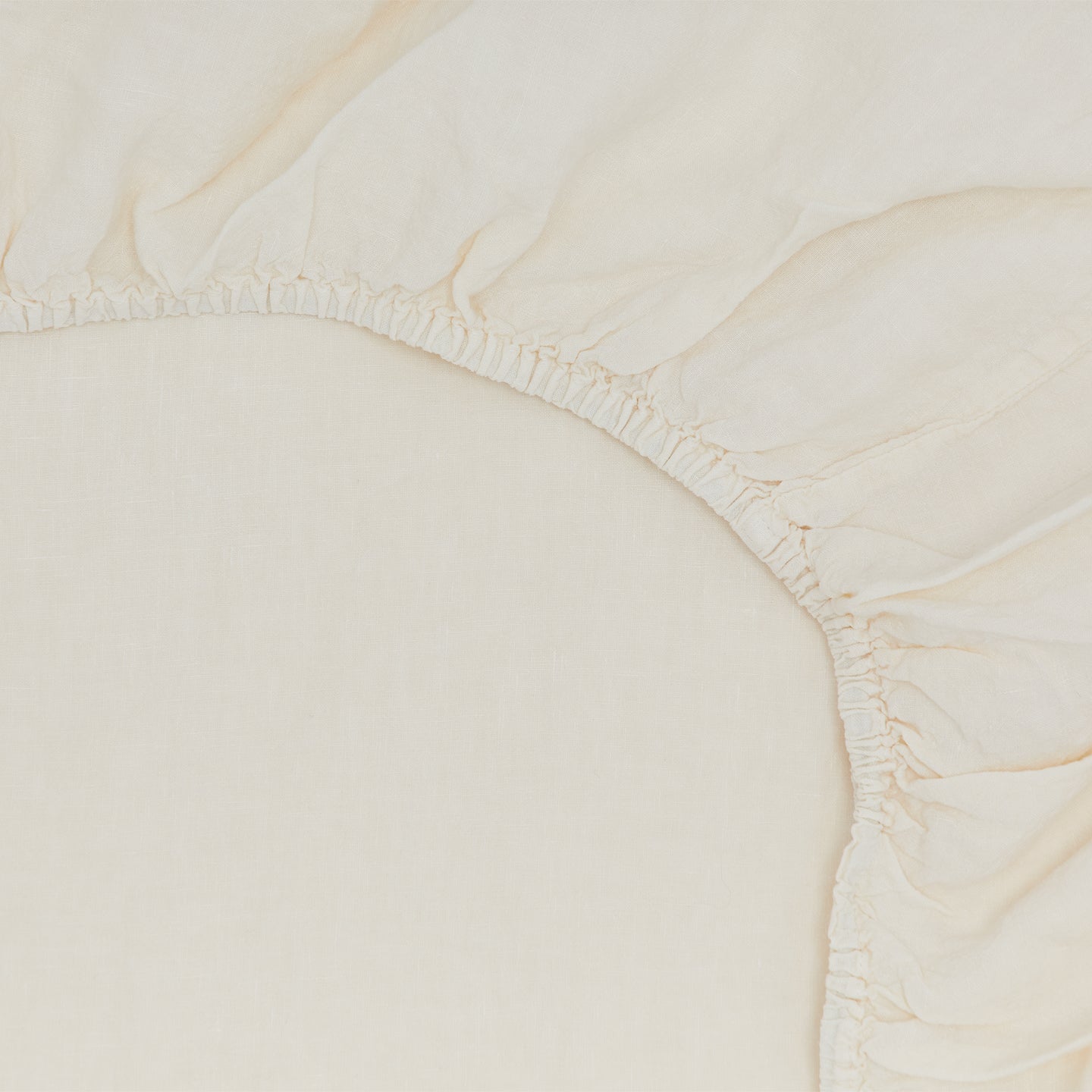 Simple Linen Fitted Sheet - Ivory