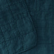 Simple Linen Quilted Throw - Peacock