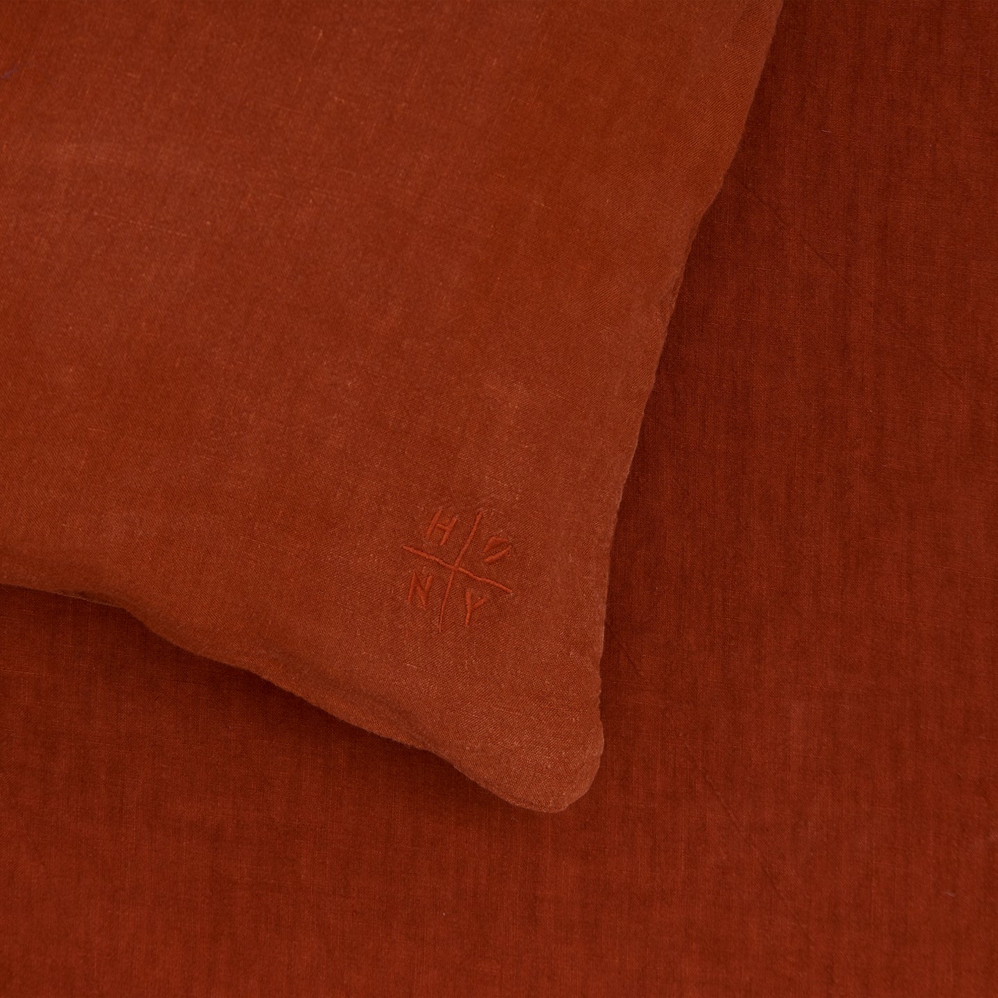 Simple Linen Euro Sham - Rust
