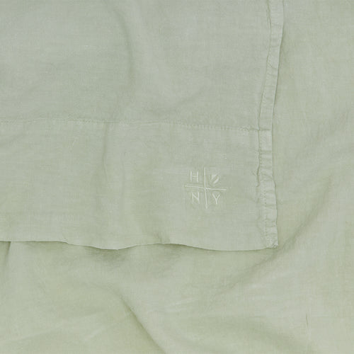 Simple Linen Flat Sheet - Sage