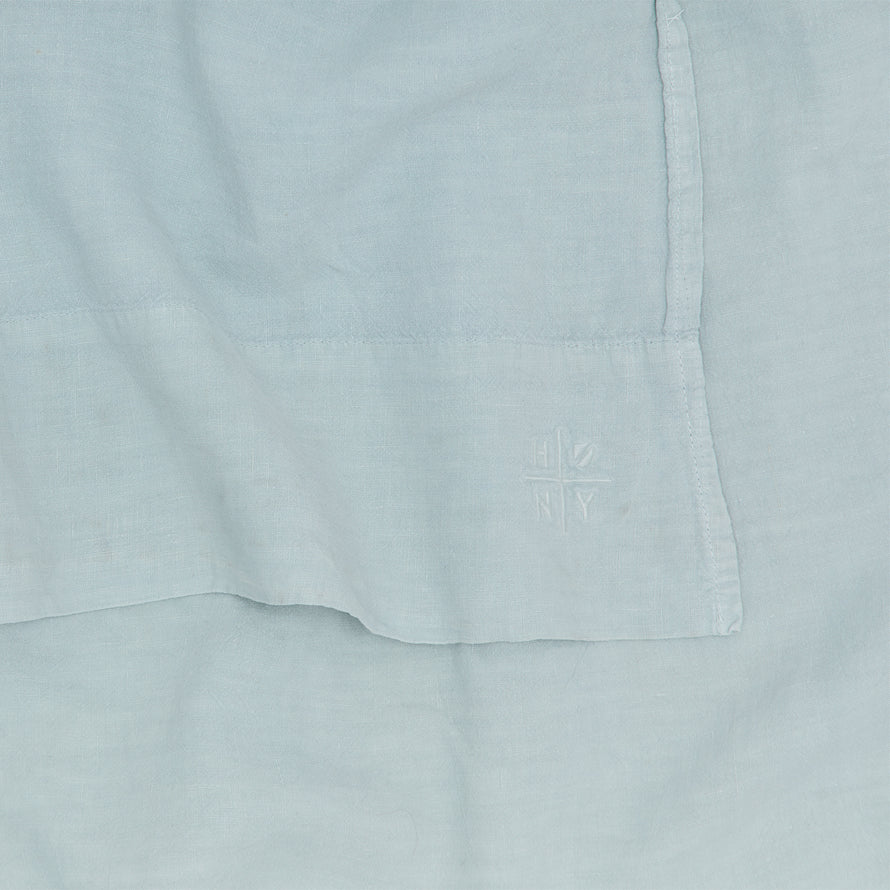 Simple Linen Flat Sheet - Sky