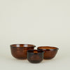Blown Glass Mixing Bowls - Espresso