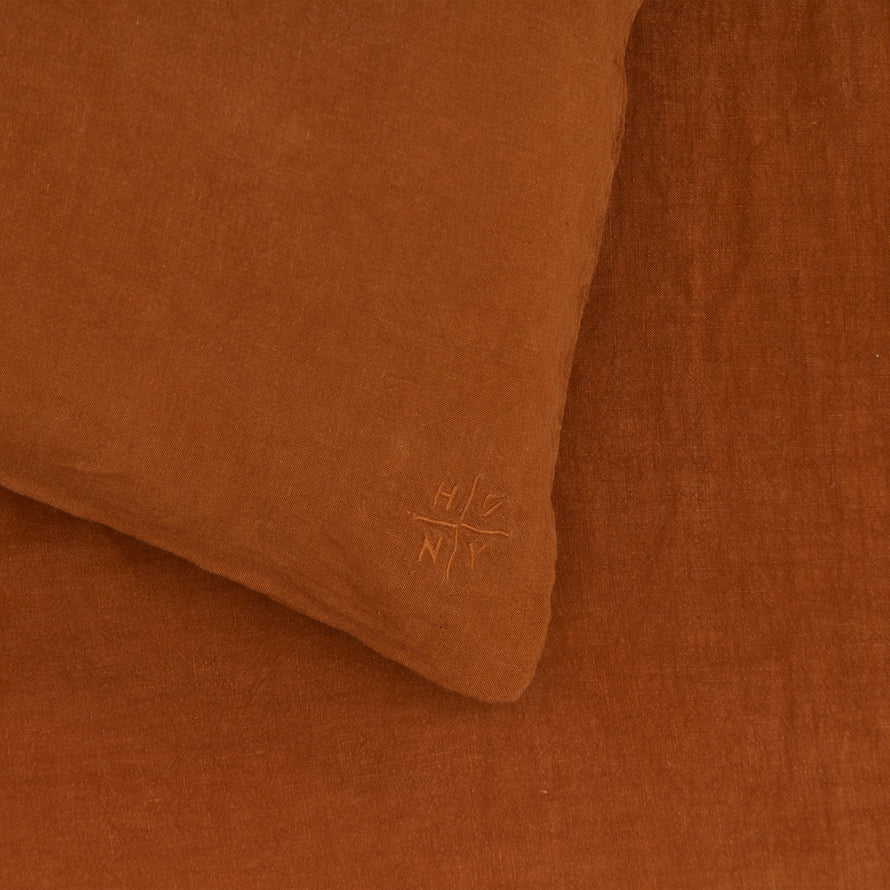 Simple Linen Euro Sham - Terracotta